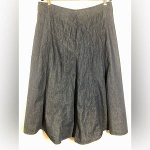 Vintage L.A. Blues Denim Jean Skirt Long 18W Patchwork Flair Twirl